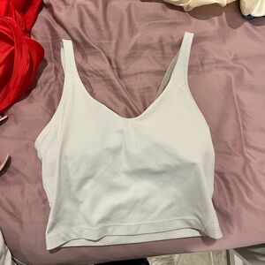 White Sleeveless Crop Top